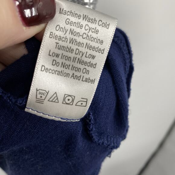 Coldwater Creek Sequin Striped Cap Sleeve Top Women size 1X Blue Gray Roundneck - Picture 8 of 9